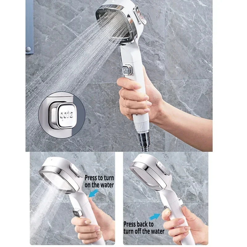 Adjustable High-Pressure Shower Head