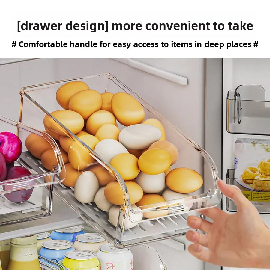 Clear Fridge Organizer Bins
