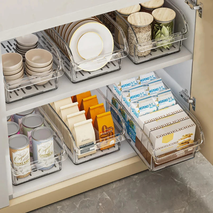 Clear Fridge Organizer Bins
