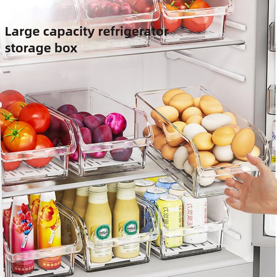Clear Fridge Organizer Bins