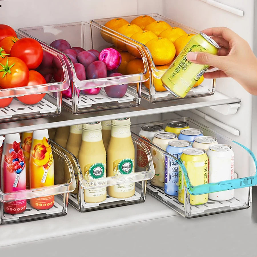 Clear Fridge Organizer Bins